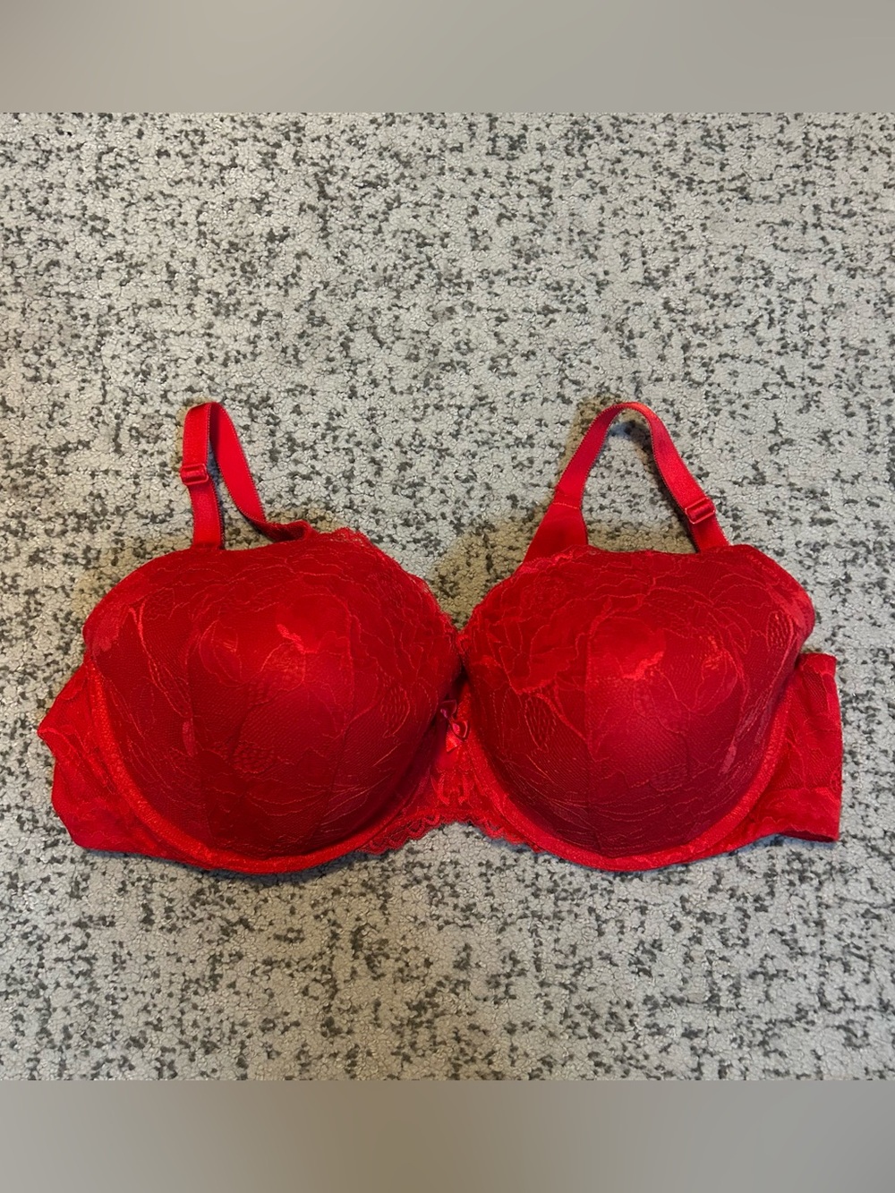 Torrid Curve Red Floral Laced Under-Wire Bra Size 44C